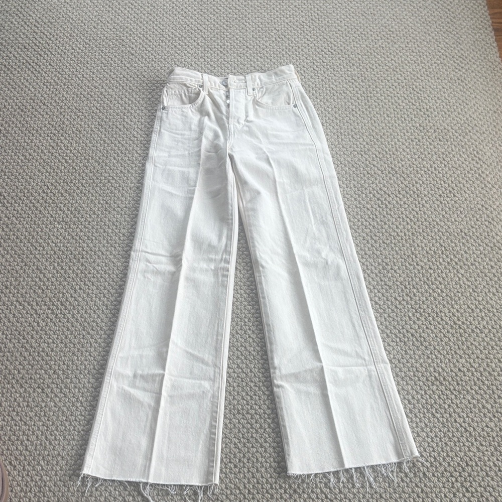 Veronica Beard Taylor High-Rise Wide Leg Jeans